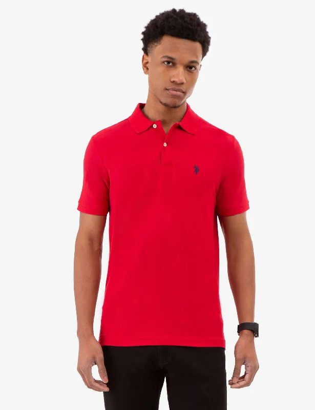 Men's button - down spread collar polo shirts for business casualULTIMATE PIQUE SOLID POLO SHIRT