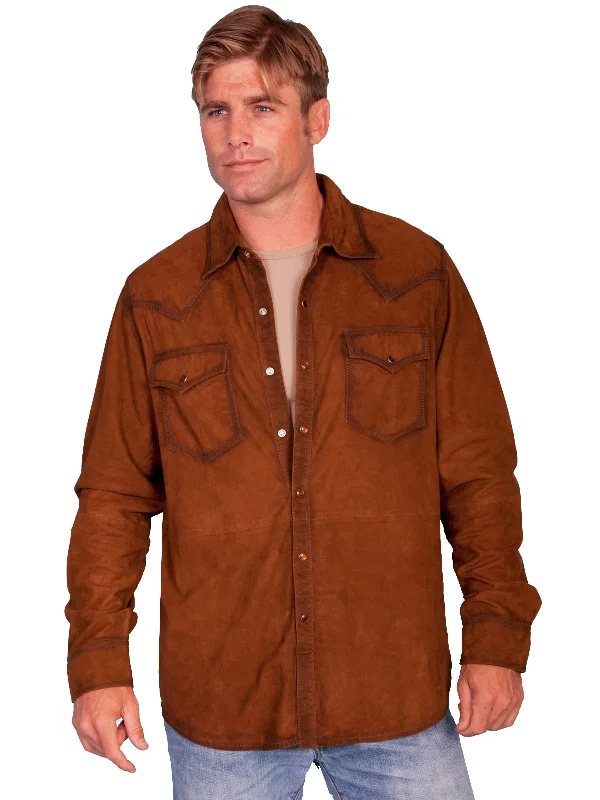 Men's Slim - Fit Printed Floral Casual Shirts in Pastel Colors for a Spring - Inspired VibeScully Leather Mens Western L/S Suede Shirt Snap Front Brown Men's Slim - Fit Printed Floral Casual Shirts in Pastel Colors for a Spring - Inspired VibeScully Leather Mens Western L/S Suede Shirt Snap Front Brown