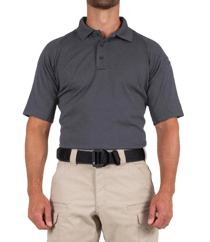 Men's Moisture - Wicking Performance Fabric Casual Shirts for Outdoor ActivitiesMen's Performance Short Sleeve Polo / Asphalt