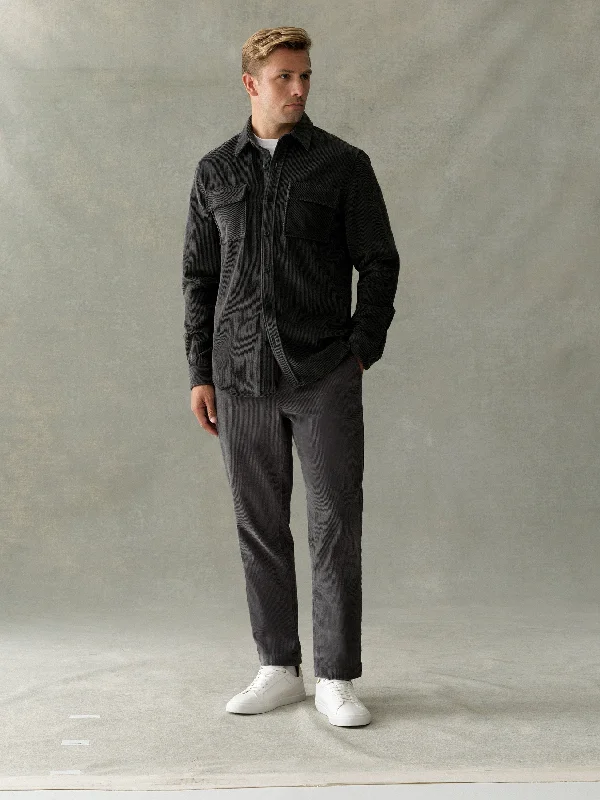 Men's Thermal - Lined Casual Shirts in Black for Added Warmth in Cold WeatherJumbo Cord Shirt Men's Thermal - Lined Casual Shirts in Black for Added Warmth in Cold WeatherJumbo Cord Shirt