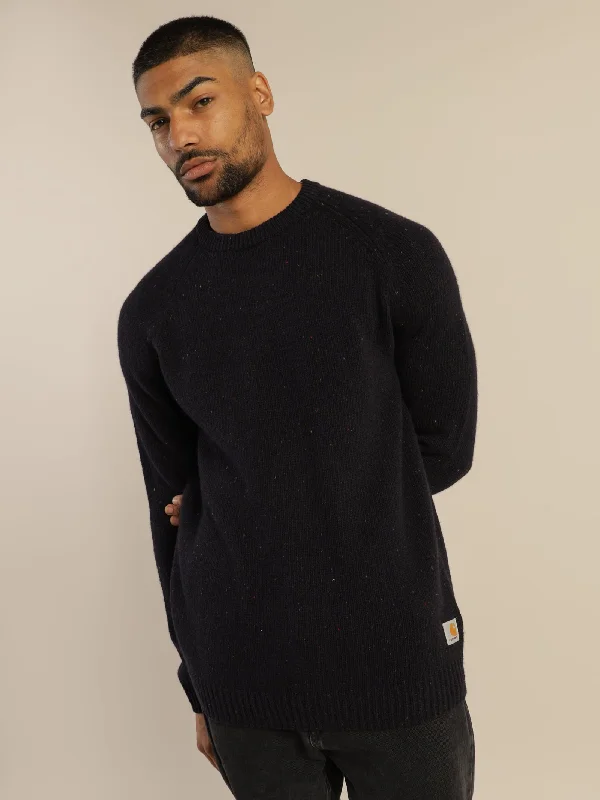 Anglistic Sweater in Speckled Dark Navy