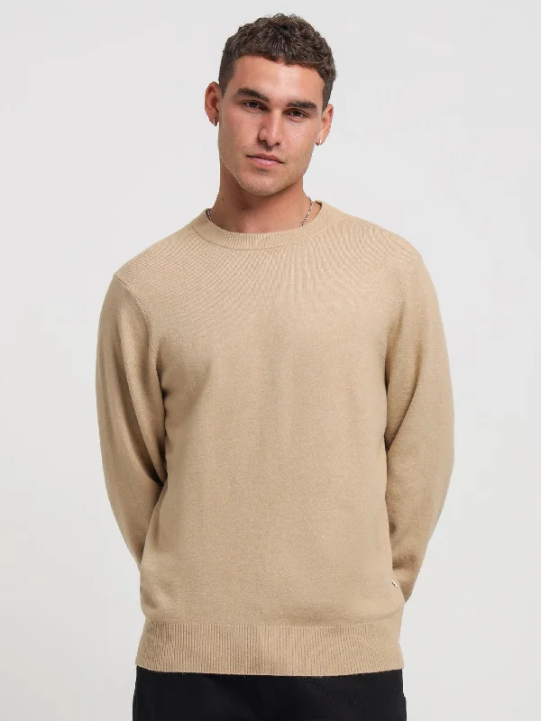 Arden Knit Sweat in Almond