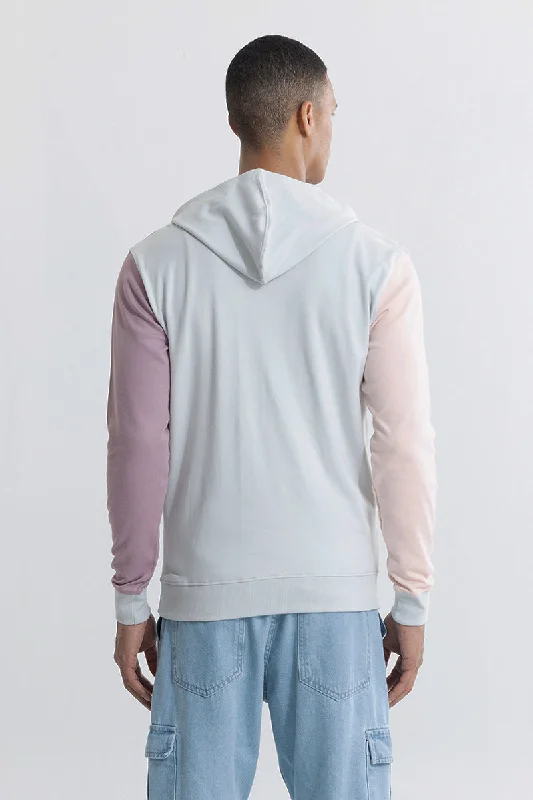 Colour Block Pink Hoodie