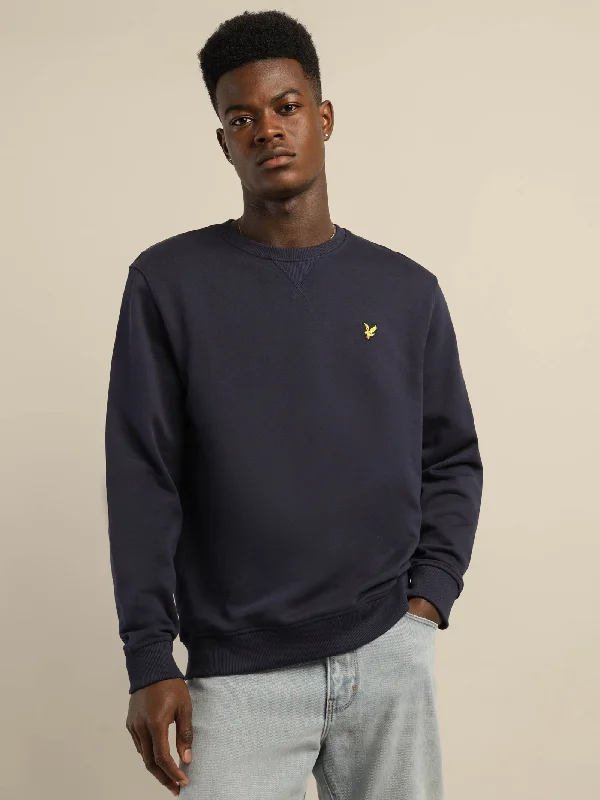 Crew Neck Sweatshirt in Navy