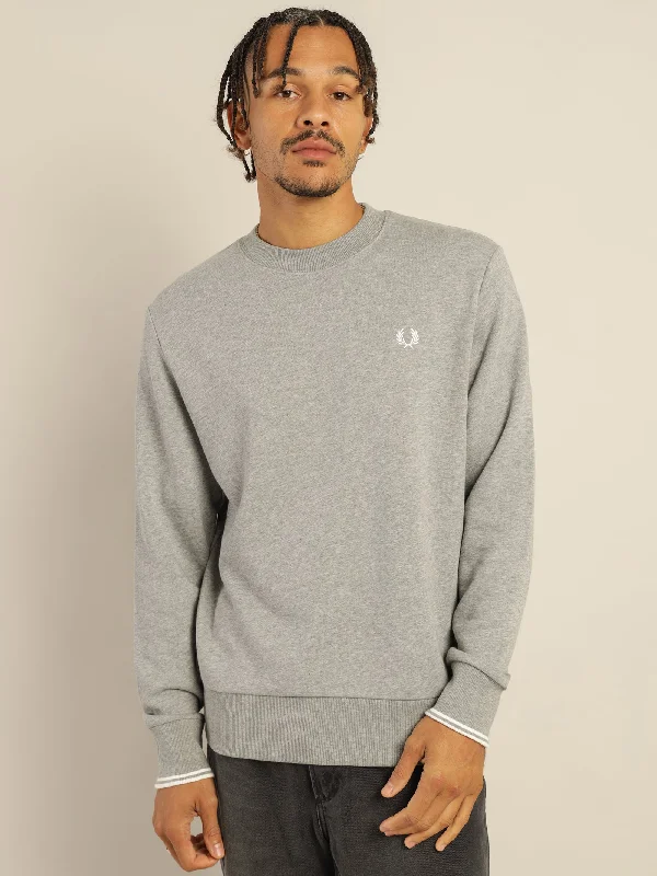 Crew Sweatshirt in Steel Grey Marle