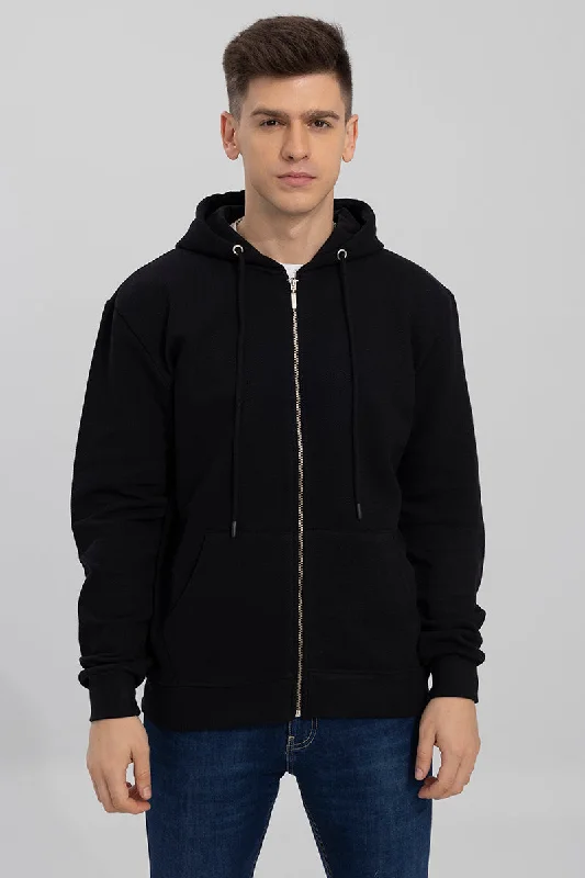 Cruz Black Knitted Hoodie