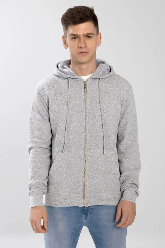 Cruz Grey Knitted Hoodie