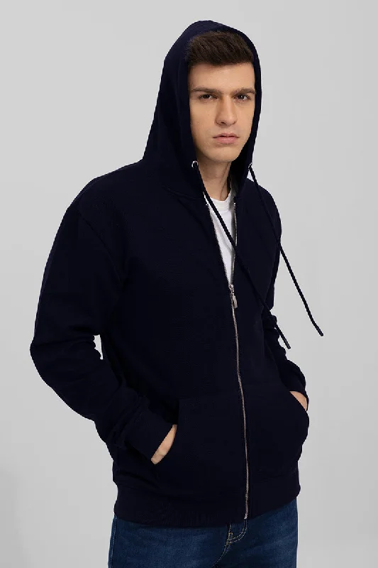 Cruz Navy Knitted Hoodie