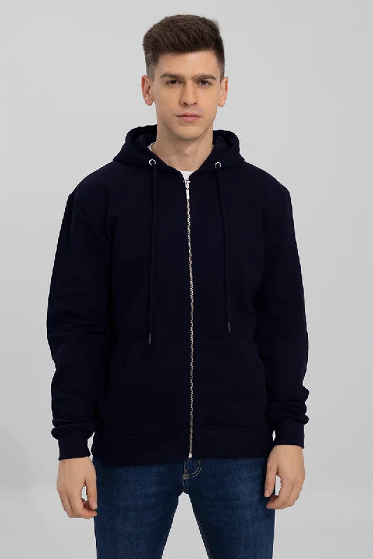 Cruz Navy Knitted Hoodie