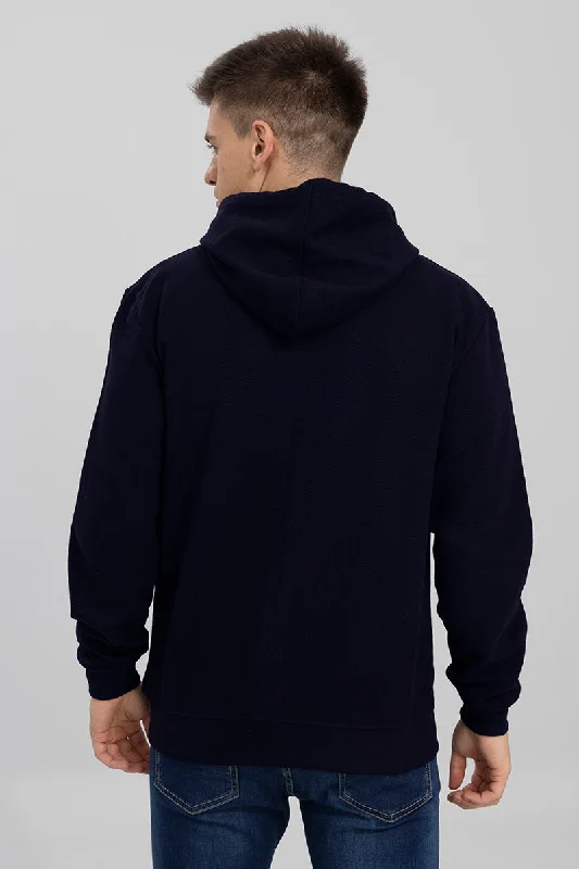 Cruz Navy Knitted Hoodie