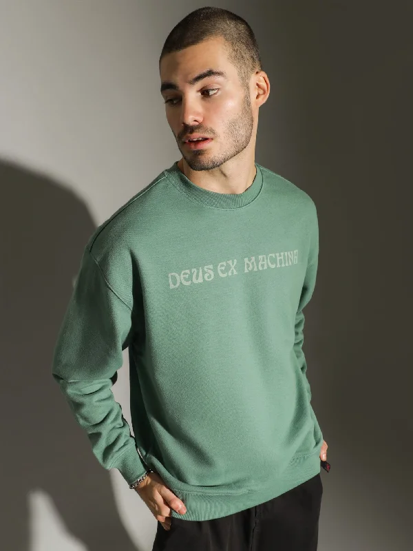 Deus Levitate Crewneck in Dark Green