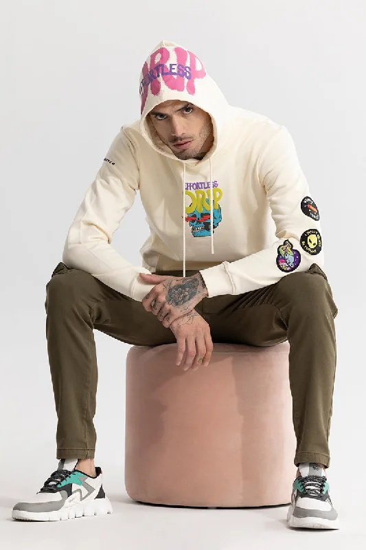 Effortless Drip Cream Hoodie