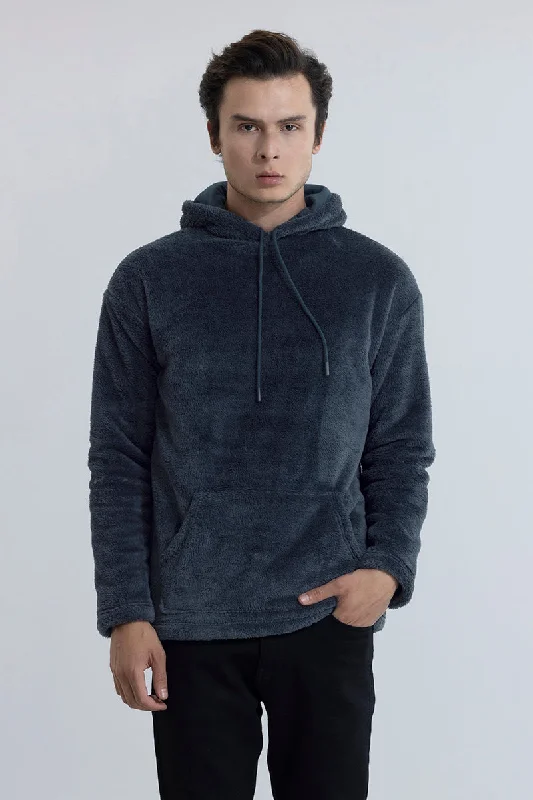 Fleece Blue Hoodie