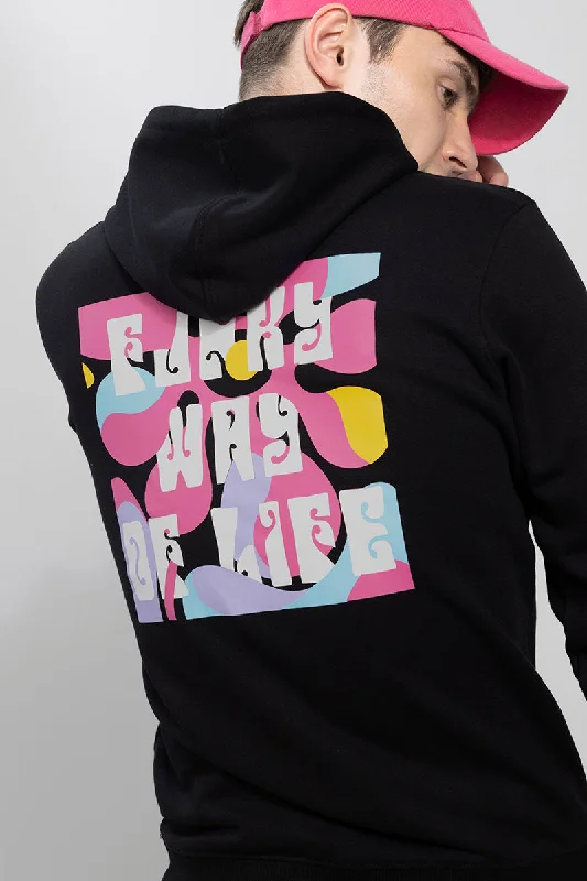 Funky Way of Life Black Hoodie