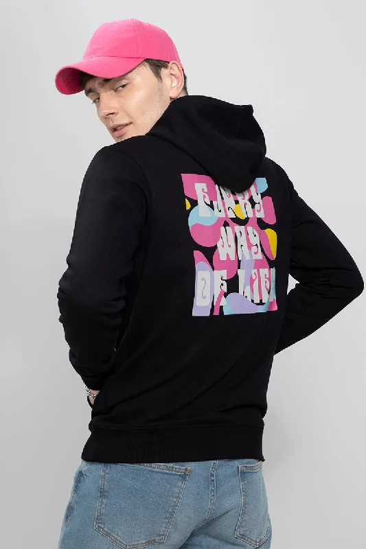 Funky Way of Life Black Hoodie