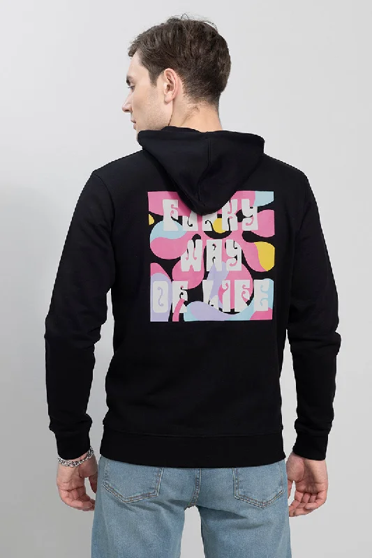 Funky Way of Life Black Hoodie