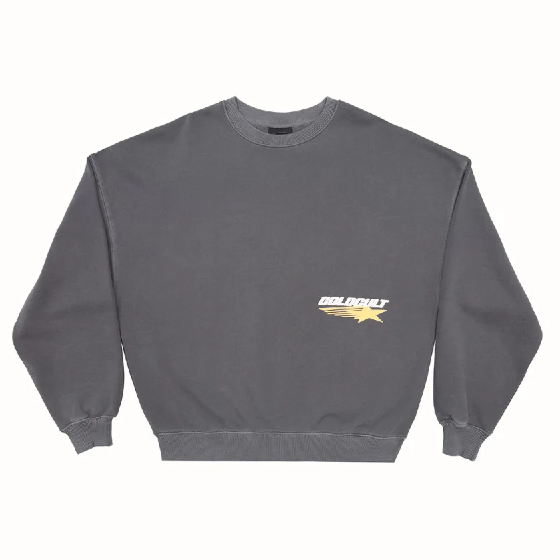 GALACTIC GLIDE CREWNECK SMOKEY GREY