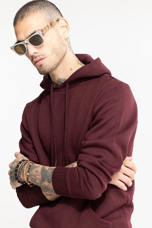 Glinter Maroon Hoodie