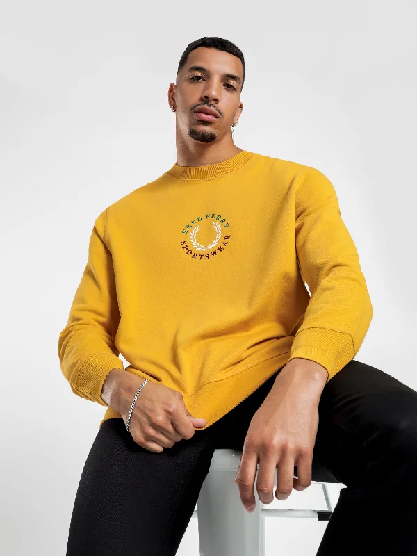 Global Branded Sweatshirt in Gold