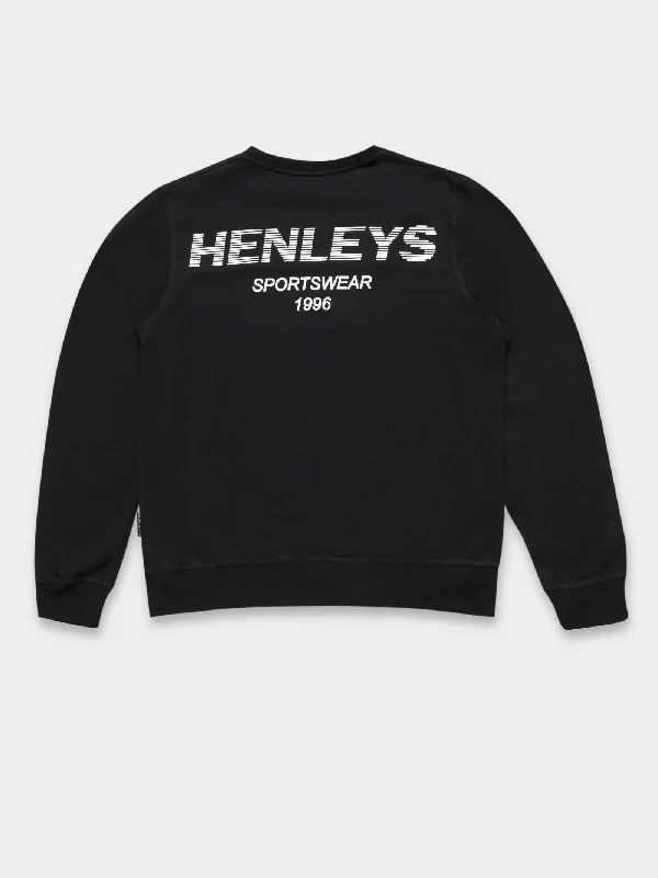 Hawkins Crew-Neck Sweater in Black & White