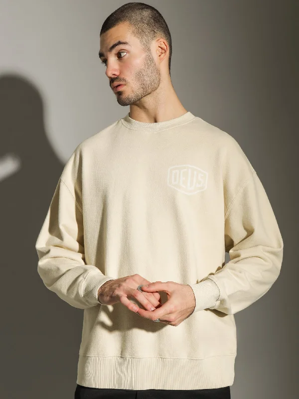 Heavyweight Box Fit Seoul Address T-Shirt in Tan