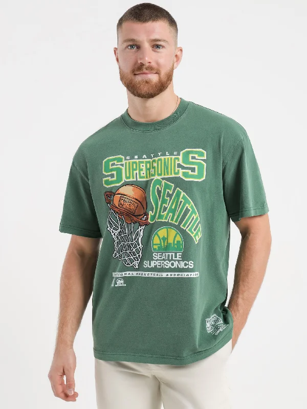 Hoop Seattle Supersonics T-Shirt in Green