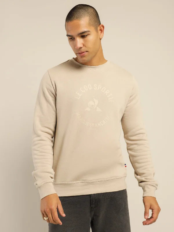 Hugo Crew Sweater in Stone