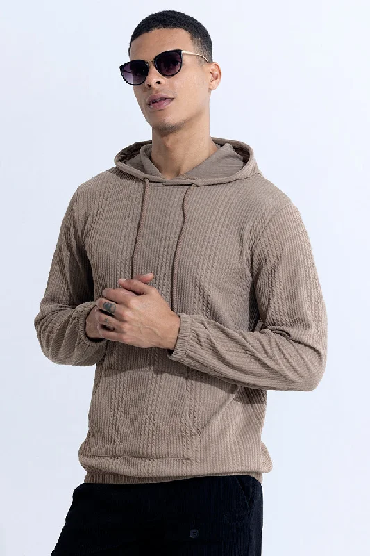 Liney Khaki Hoodie