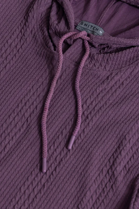 Liney Purple Hoodie