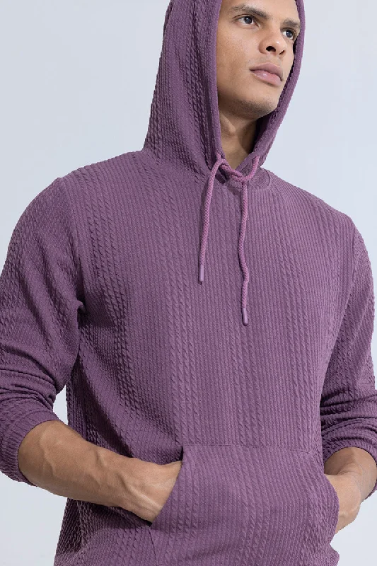 Liney Purple Hoodie