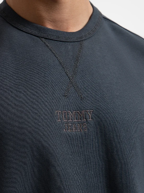 Logo Boxy Fit Sweatshirt in Charcoal