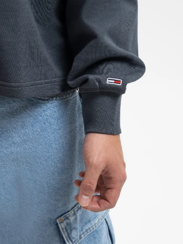 Logo Boxy Fit Sweatshirt in Charcoal