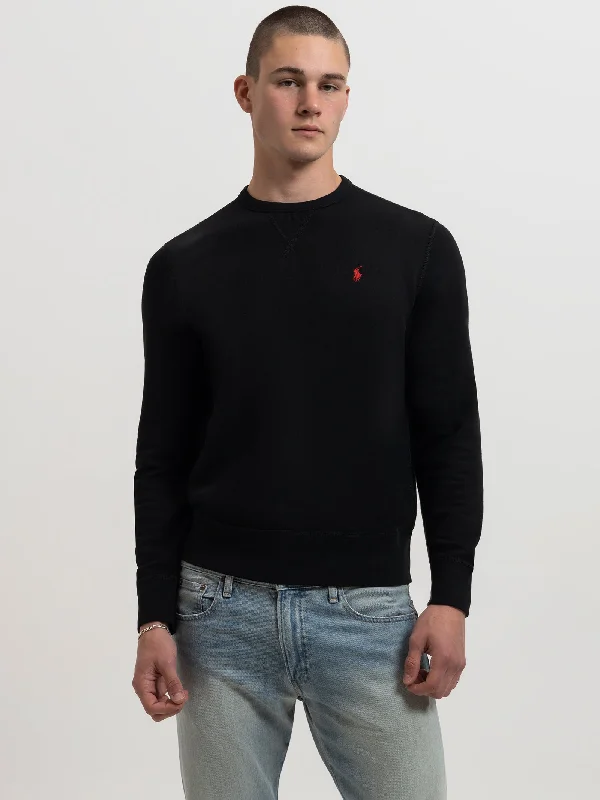 Logo Embroidered Sweatshirt in Black