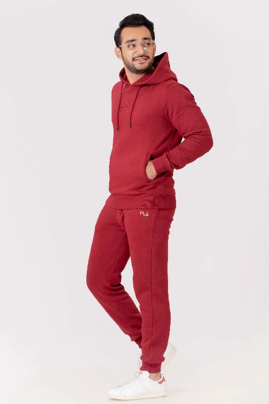 Rhubarb Red Pullover Hoodie - Men