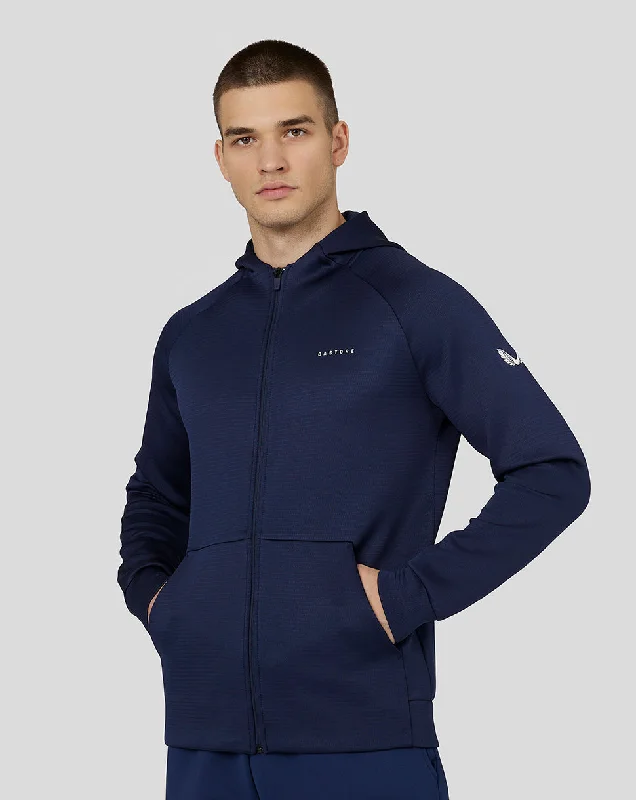 Men’s Long Sleeve Aeroscuba Zip-Through Hoodie – Navy