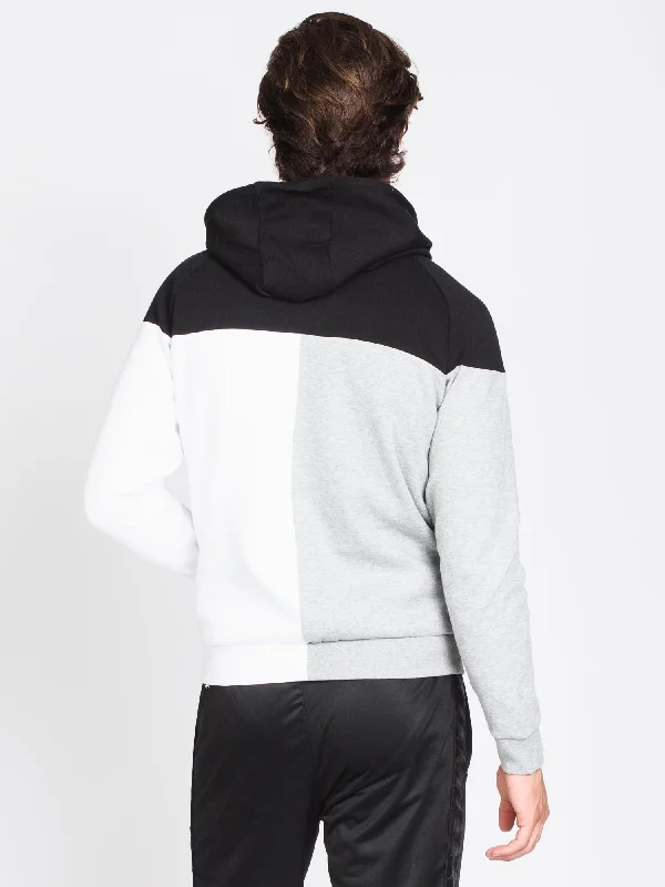 KAPPA BETRO LOGO PULLOVER HOODIE - BLACK/GREY - CLEARANCE