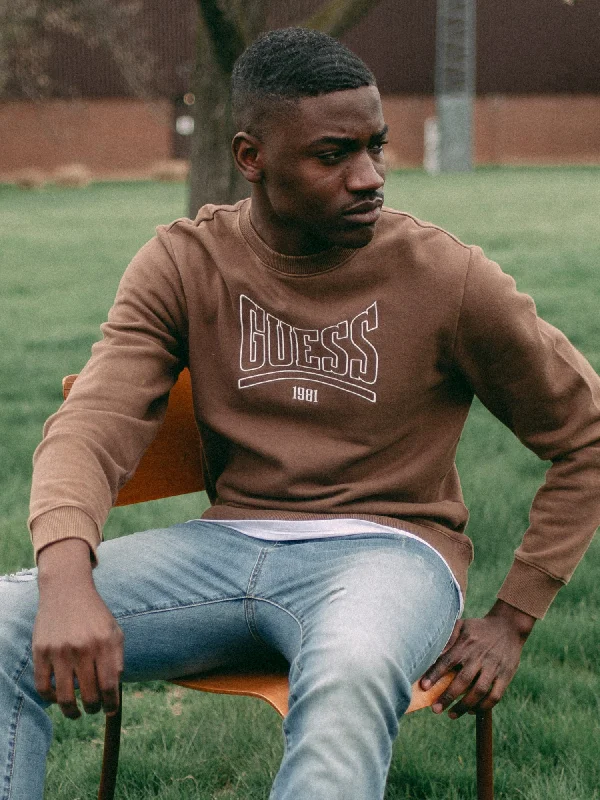 GUESS ECO ROY RETRO LOGO SWEATSHIRT  - CLEARANCE