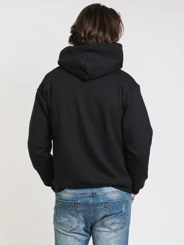 HOTLINE APPAREL UNISEX WHAT'S POPPIN EMBROIDERED HOODIE - BLACK - CLEARANCE