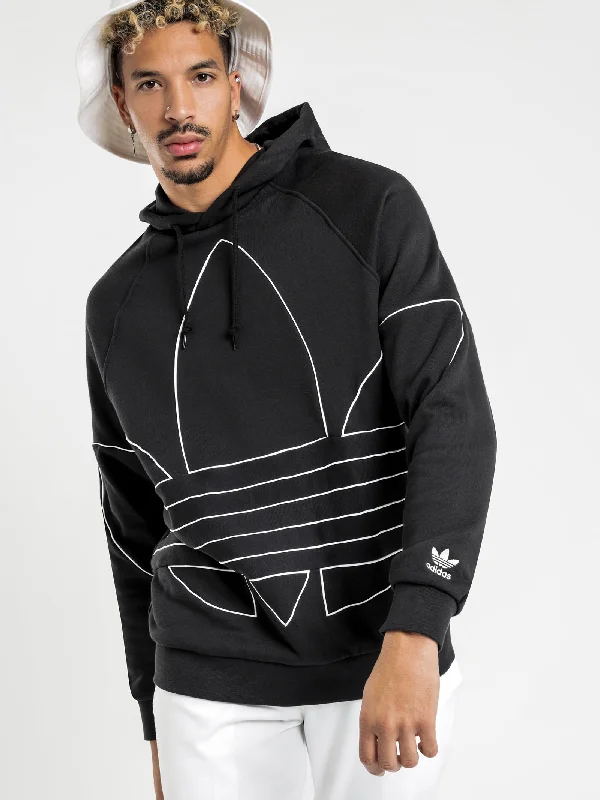 Originals Big Trefoil Outline Hoodie in Black