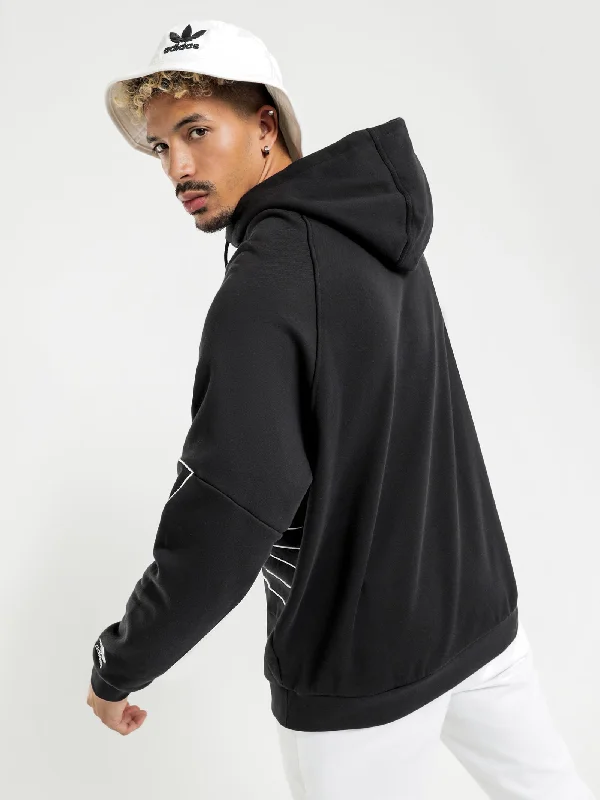 Originals Big Trefoil Outline Hoodie in Black