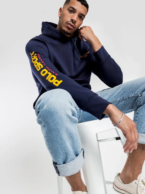 Polo Sport Long Sleeve Hoodie in Navy