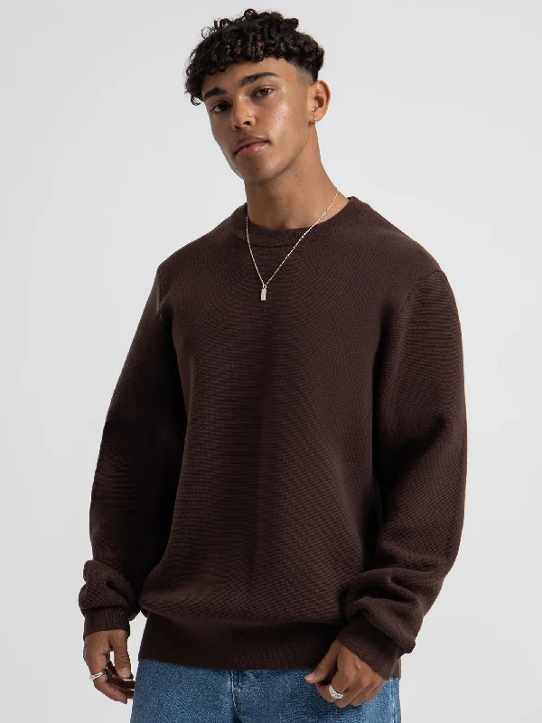 Quinn Knit Sweat in Cocoa