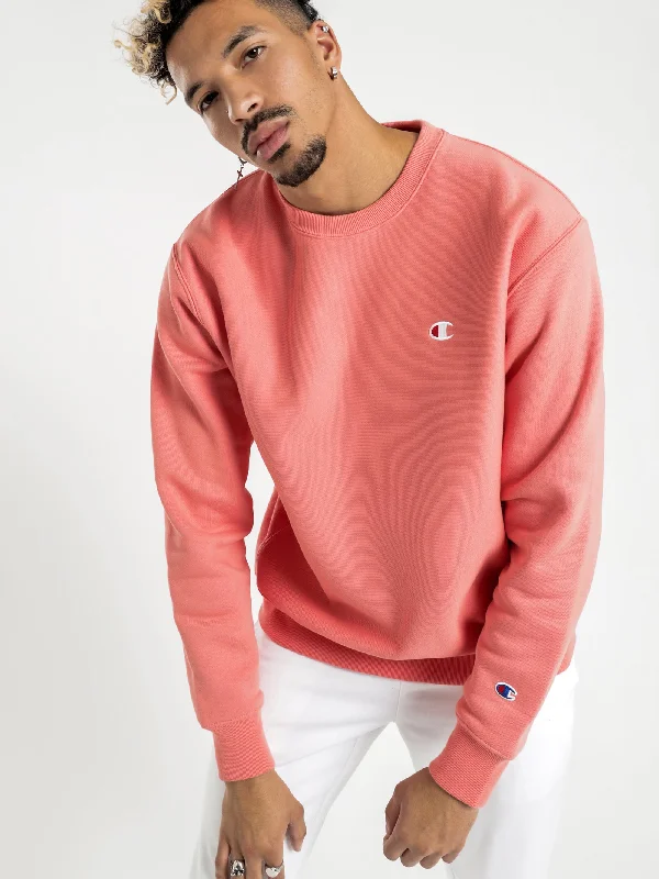 Reverse Weave Crew Sweater