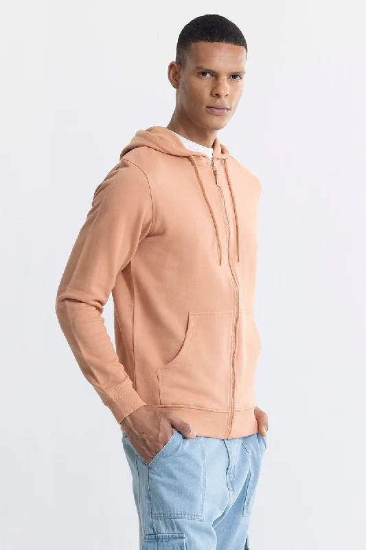 Rollick Camel Brown Hoodie