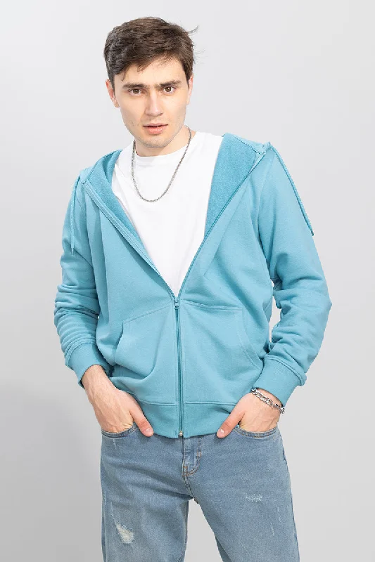 Rollick Sky Blue Hoodie