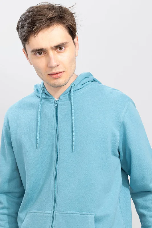 Rollick Sky Blue Hoodie