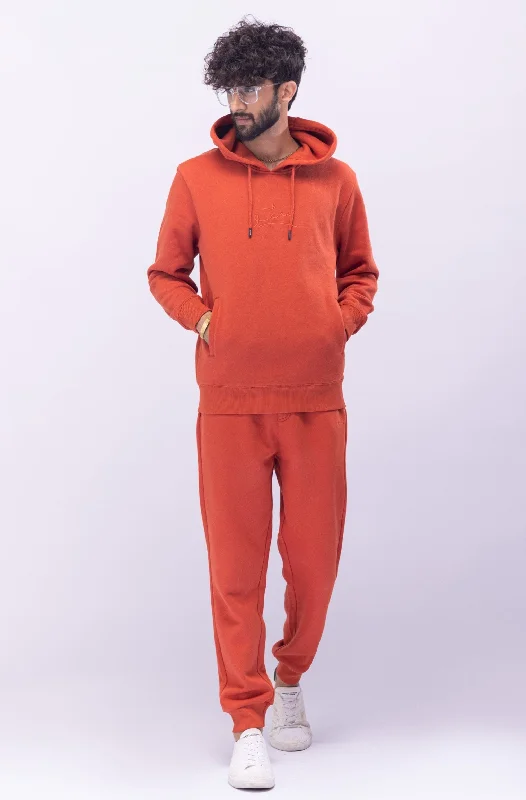 Rust Orange Pullover Hoodie