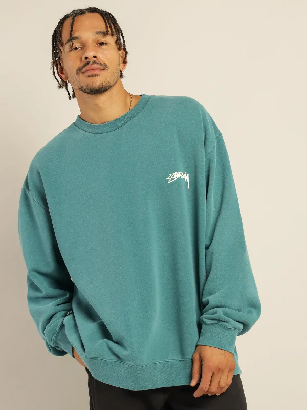 Shadow Script Crew in Teal Green