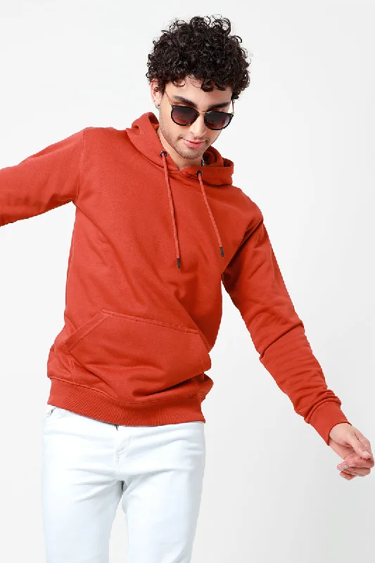 Solid Brick Red Hoodie