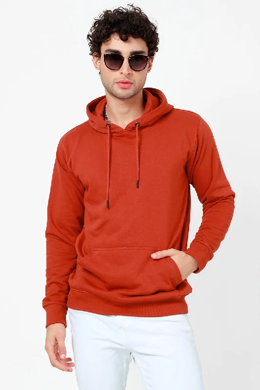 Solid Brick Red Hoodie